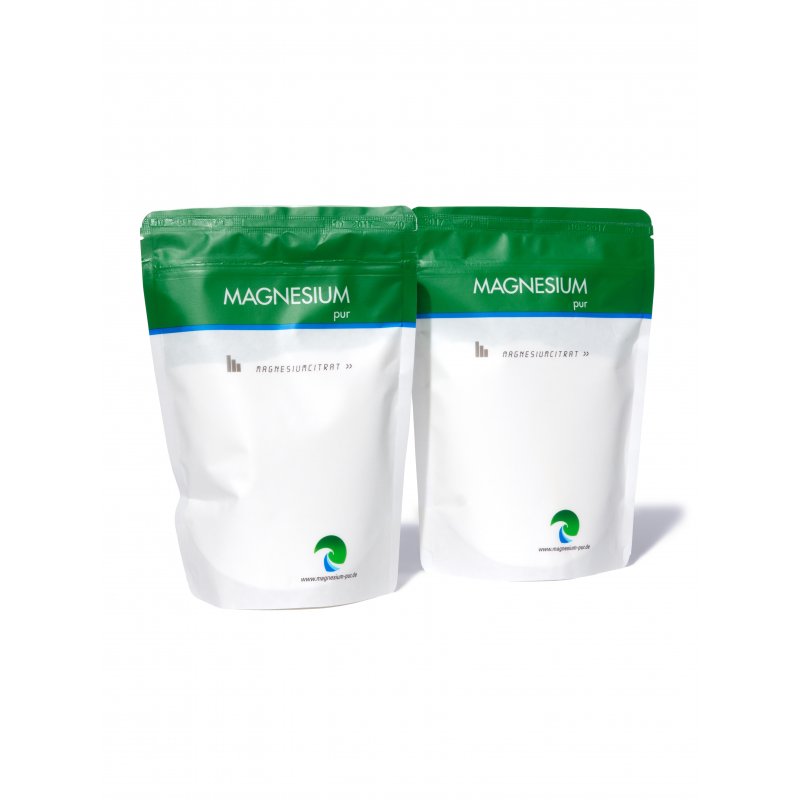 Magnesium Pur Magnesiumcitrat Citrat Pulver - 2x500g Set