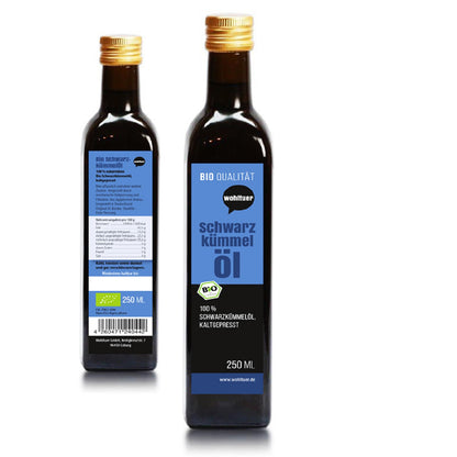 Wohltuer Bio Schwarzkümmel Öl - Kaltgepresst (250ml Flasche)