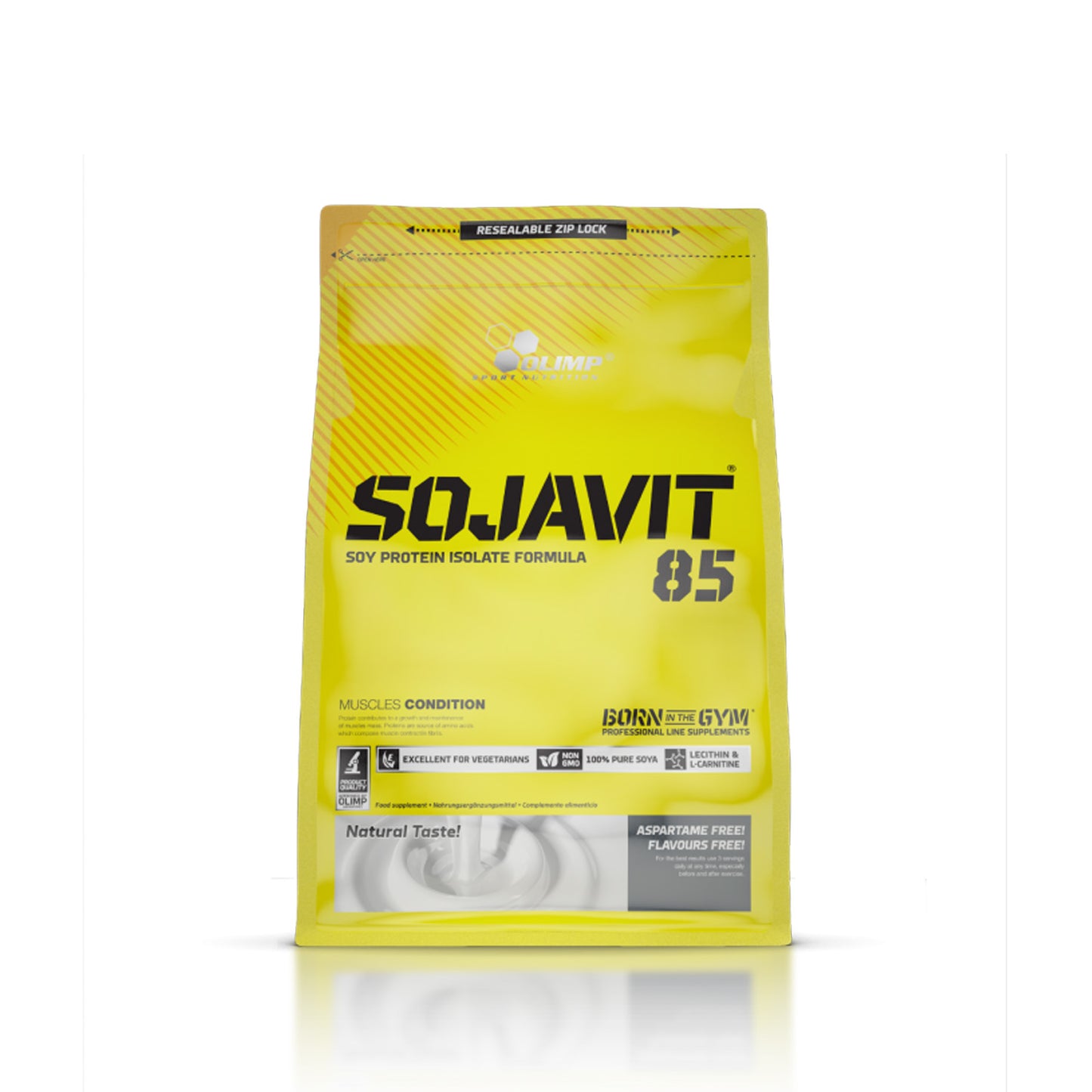 Veganes Olimp Sojavit Soja Protein Eiweißpulver in 700g Packung, zeigt die Verpackung mit Produktname und Marke.