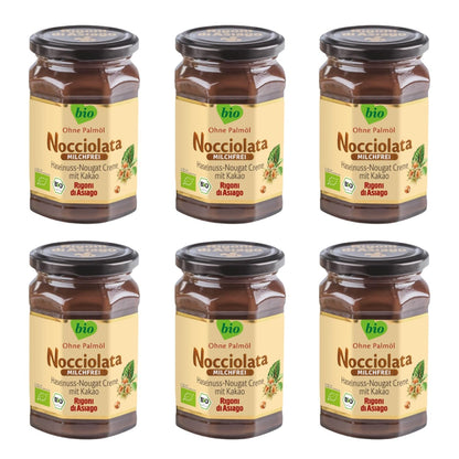 Rigoni di Asiago Nocciolata - Milchfreie - Haselnusscreme ohne Palmöl (6x250g) - fit and life shop