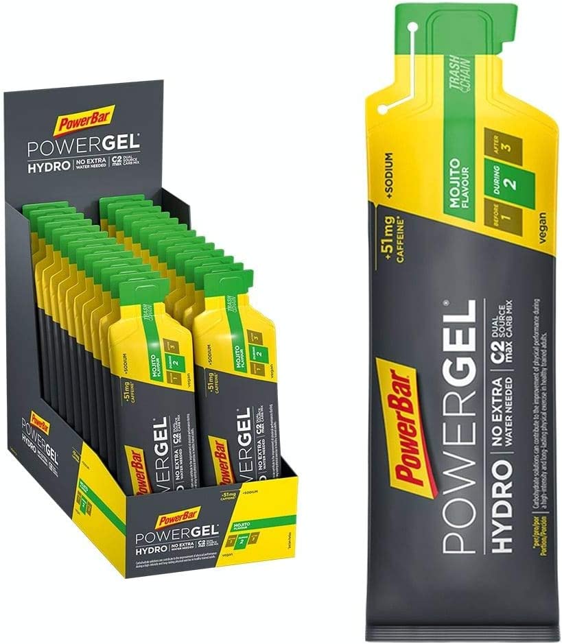 PowerBar PowerGel Hydro 24x67ml - High Carb Energie Gel + C2MAX + Natrium + 51mg Koffein