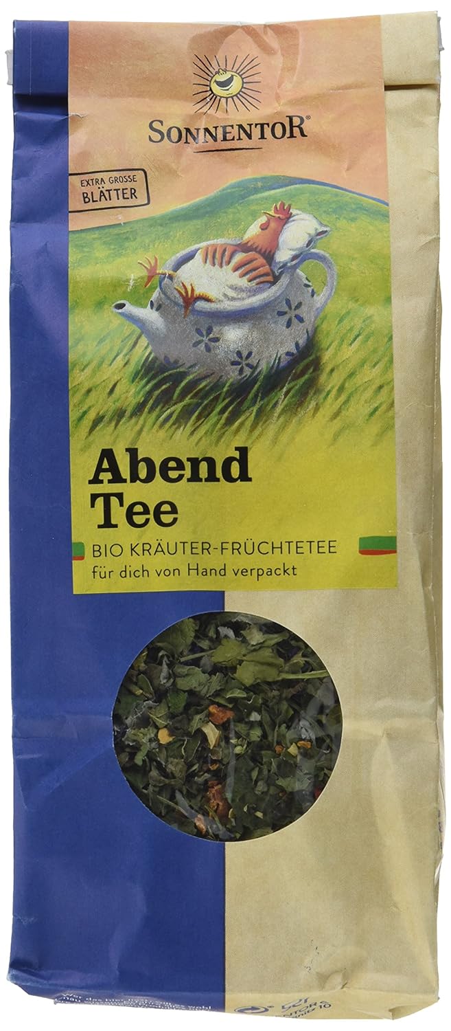 Sonnentor Abendtee in loser Form, 50g Packung, mit Kräutermischung für einen entspannten Abend.