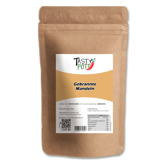Tasty Pott Gebrannte Mandeln 1000g Beutel - fit and life shop