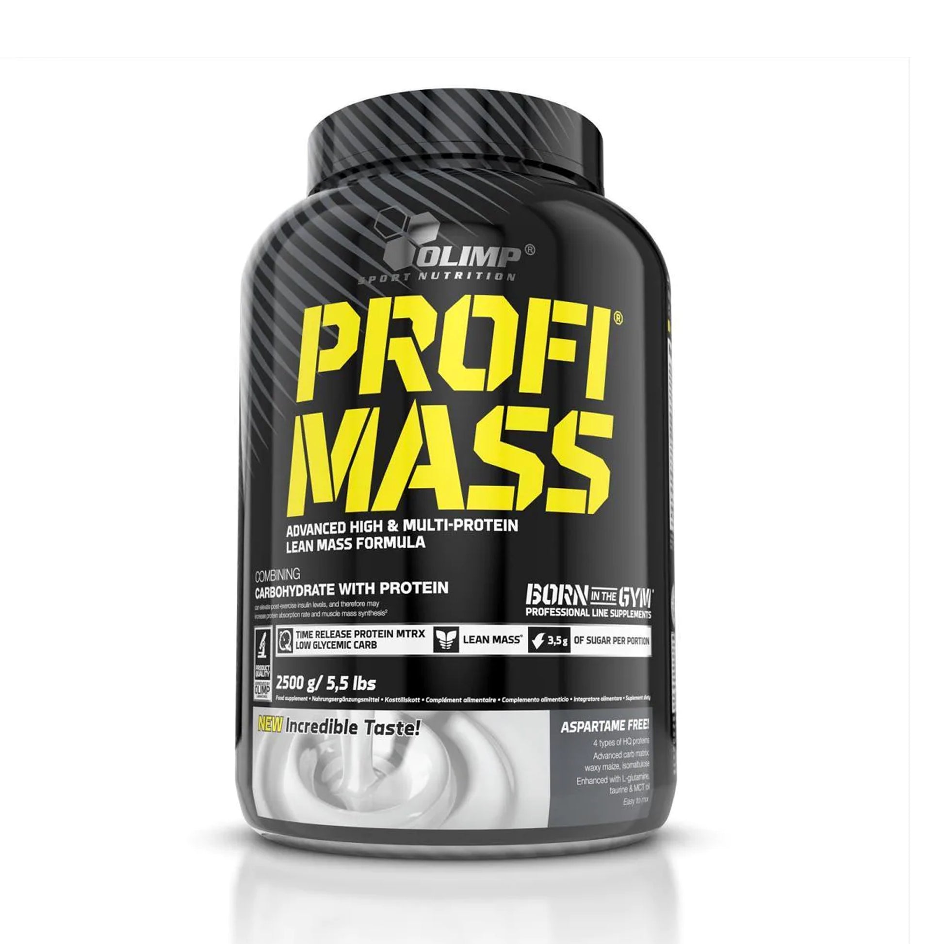 Olimp Profi Mass Weight Gainer 2500g in verschiedenen Geschmacksrichtungen, cremiges Pulver für Muskelaufbau und Gewichtszunahme