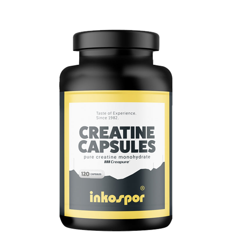 Inko X-treme Creatine Kapseln – 120 Kapseln Dose - Creapure Kreatin, vegan, leicht dosierbar - fit and life shop