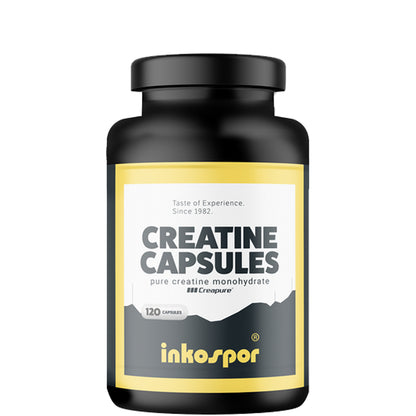 Inko X-treme Creatine Kapseln – 120 Kapseln Dose - Creapure Kreatin, vegan, leicht dosierbar - fit and life shop