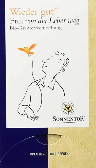 Bio-Tee von Sonnentor mit Doppelkammerbeutel, 27g, frei von der Leber weg, entspannend und naturbelassen.