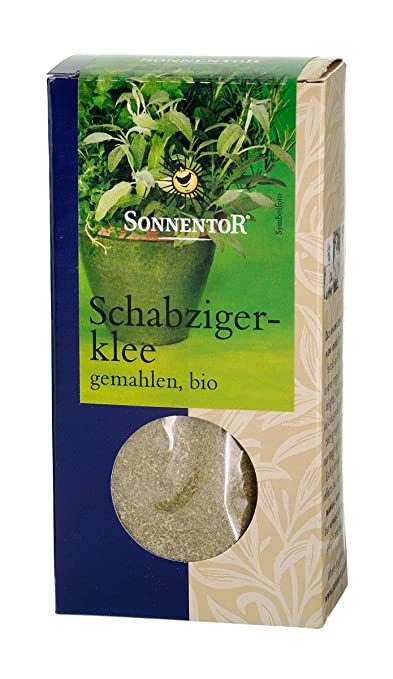 Gemahlener Sonnentor Bio Schabzigerklee zum Kochen, frisches grünes Gewürz in 40g Packung, natürliche und aromatische Zutat
