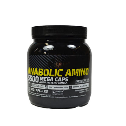Olimp Amino 5500 Mega Caps, 400 Kapseln, Amino Kapseln und Tabletten, nährstoffreiche Nahrungsergänzung in Verpackung