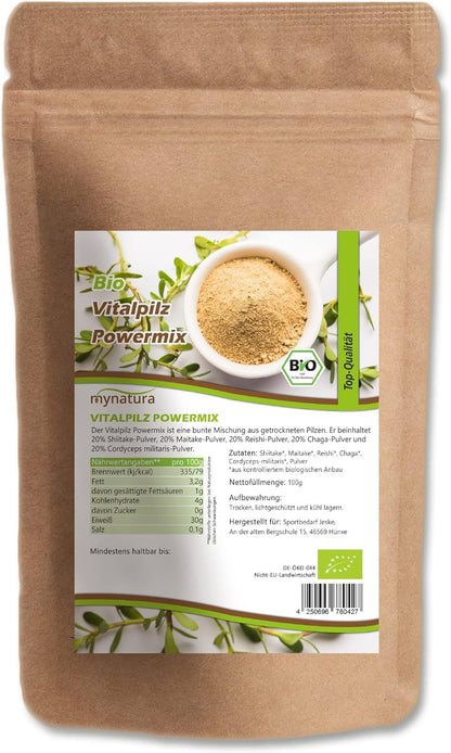 Mynatura Bio Vitalpilz Pulver Powermix - 100g