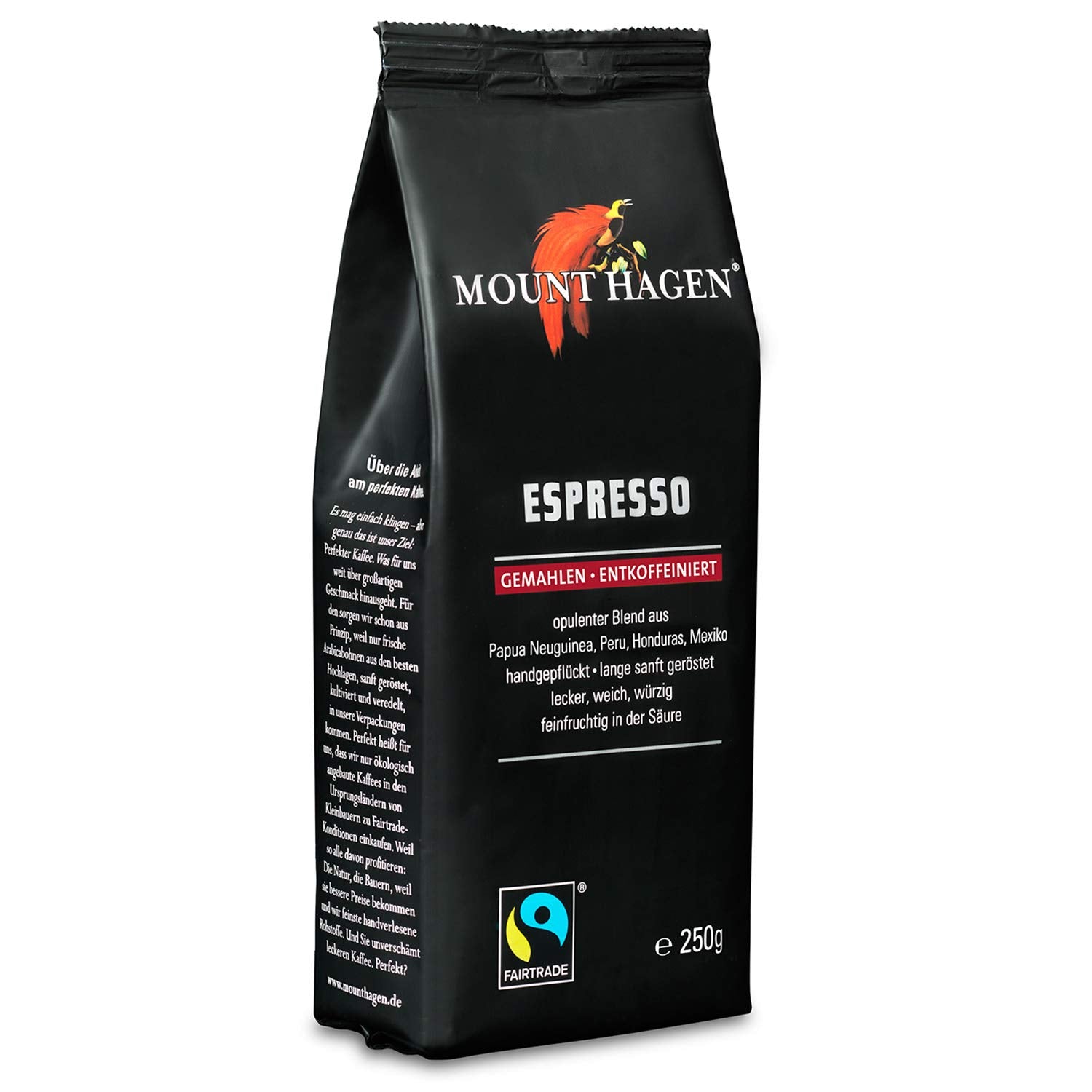 Mount Hagen Bio Espresso, gemahlen, entkoffeiniert 250g - fit and life shop