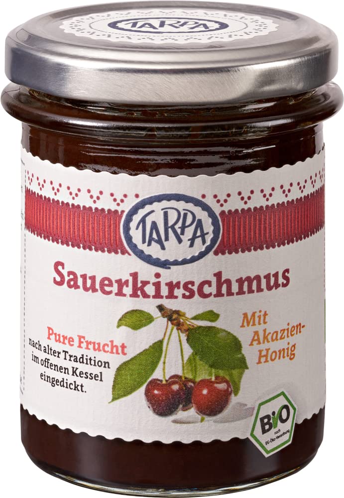 Tarpa Bio Sauerkirschmus mit Akazienhonig 220 g - fit and life shop