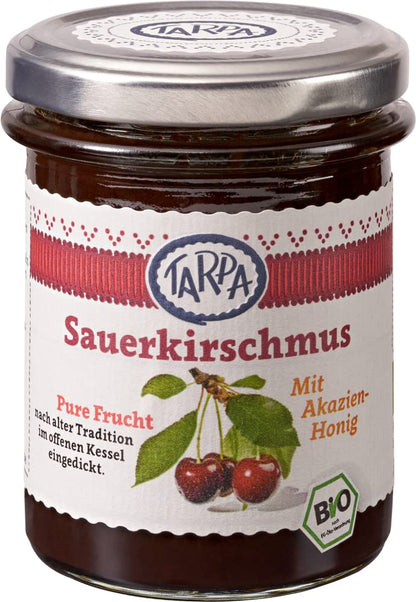 Tarpa Bio Sauerkirschmus mit Akazienhonig 220 g - fit and life shop