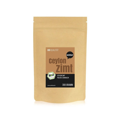Wohltuer Bio Ceylon Zimt Gewürz in 300g Packung, fein gemahlener Zimtstangen für Kochen und Backen