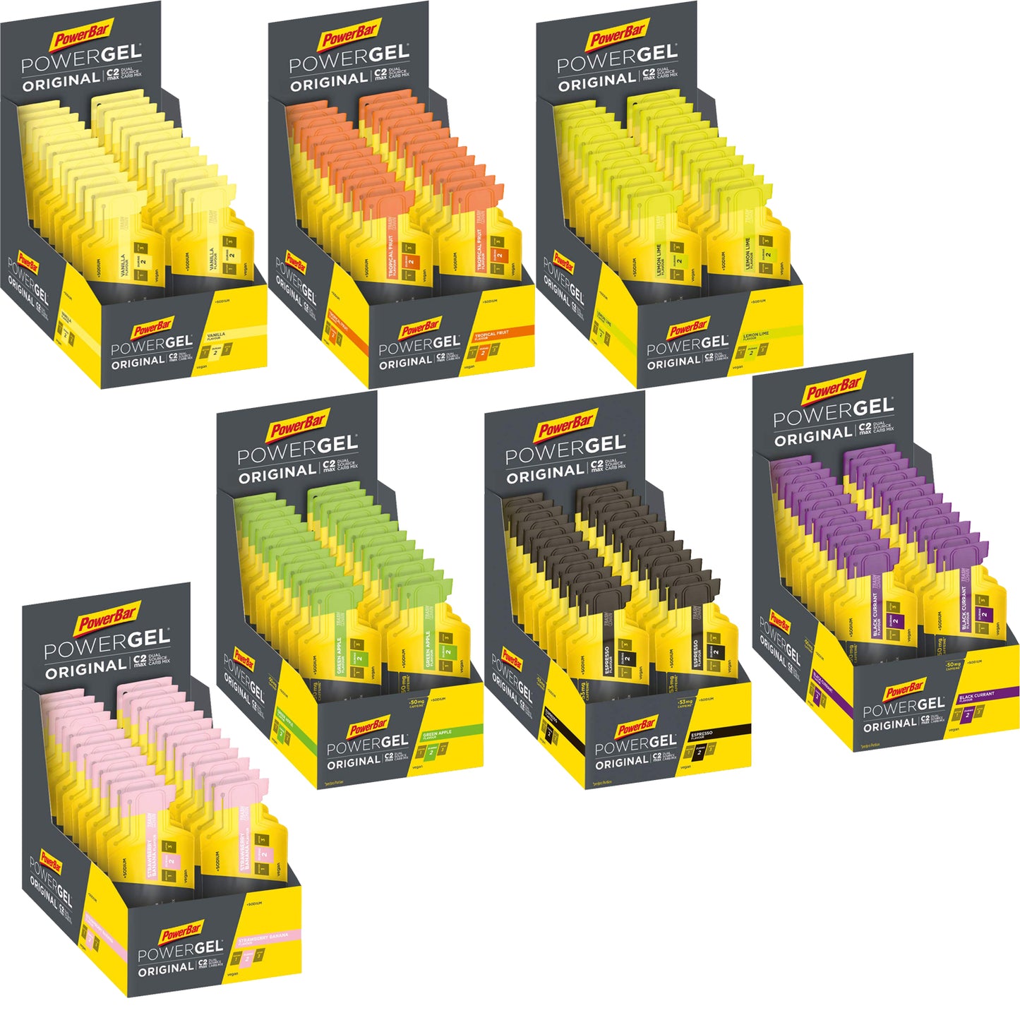 PowerBar Power Gel Beutel 24er Box,  24 Beutel a 41g