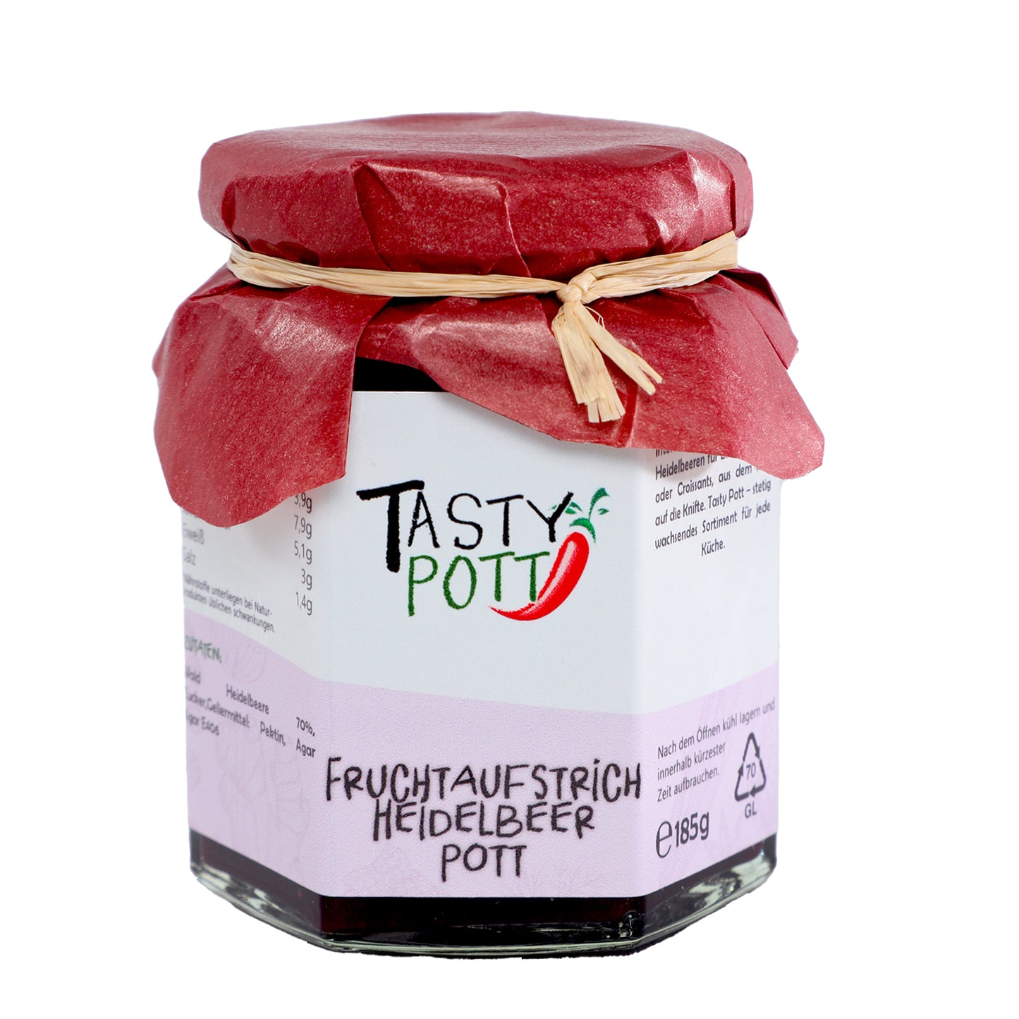 Fruchtaufstrich Auswahl - Aufstrich Marmelade - Im Glas von Tasty Pott - fit and life shop