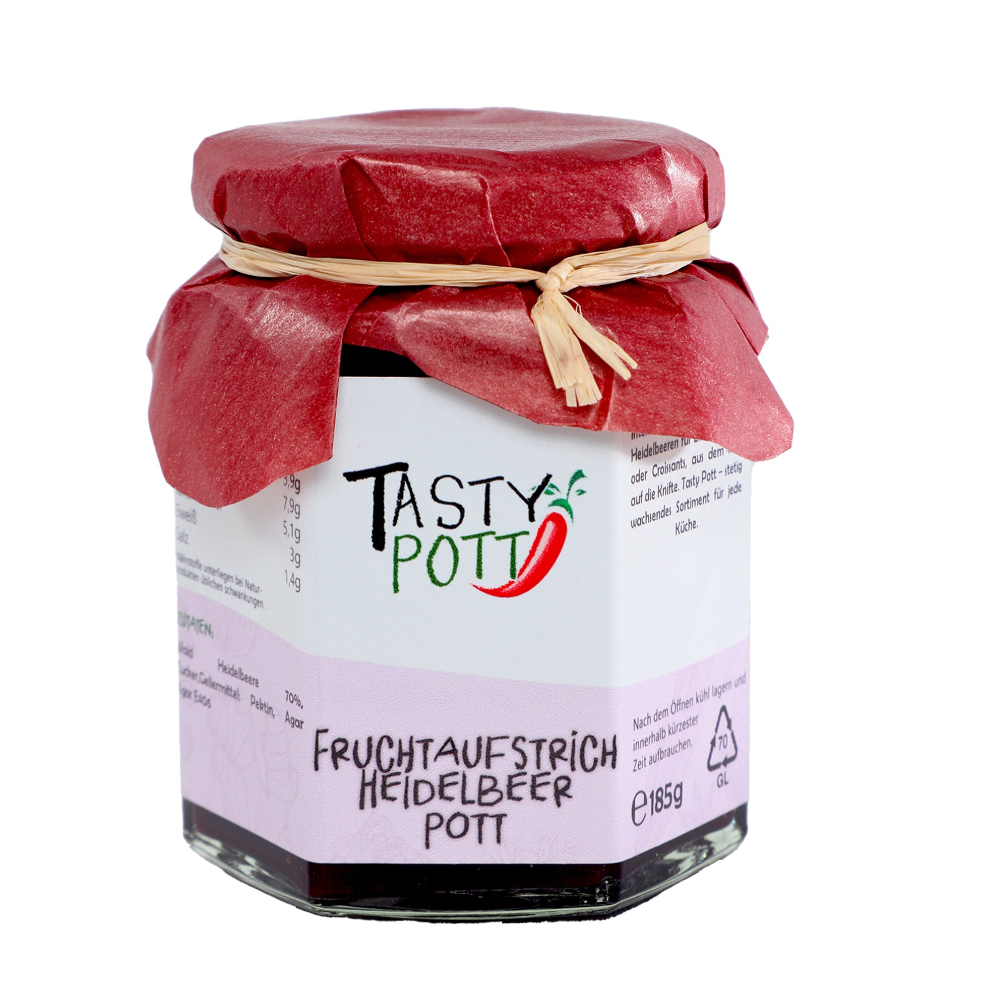 Fruchtaufstrich Auswahl - Aufstrich Marmelade - Im Glas von Tasty Pott - fit and life shop