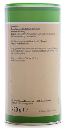 Brecht Cumin-Koriander-Muskatnuss Gewürzmischung gemahlen 1 x 220 g