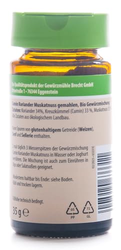Brecht Cumin Koriander Muskatnuss Glas 40g