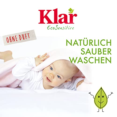 Klar eco Sensitive Vollwaschmittel 2,475kg, ohne Duft, 45 Waschladungen, für Allergiker