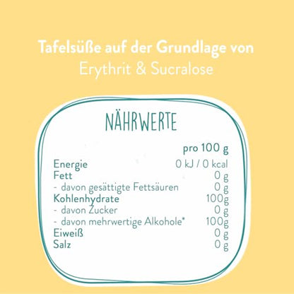 BORCHERS Schugga, Kristalline Streusüße 300g, Erythrit-Sucralose Mischung, 1:1 wie Zucker, kalorienfrei & zuckerfrei, Zuckerersatz, Süßungsmittel, Zuckeralternative (300g Pack))