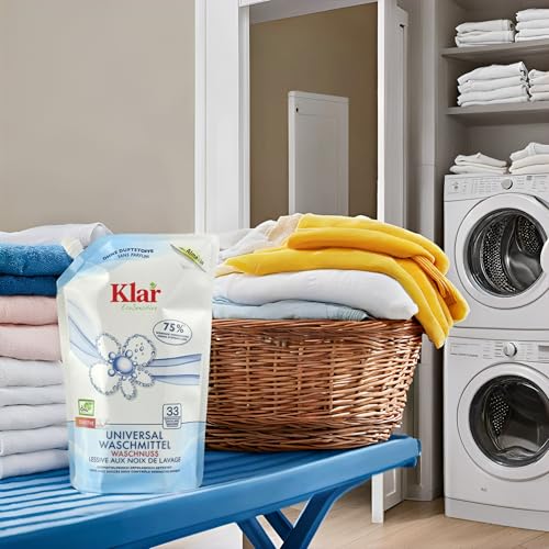 Klar eco Sensitive Universalwaschmittel Waschnuss Nachfüllbeutel 1,5l, ohne Duft, für Allergiker