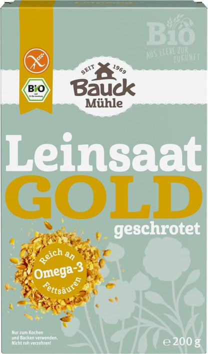 Bauckhof Bio Gold-Leinsaat geschrotet - glutenfrei 200g