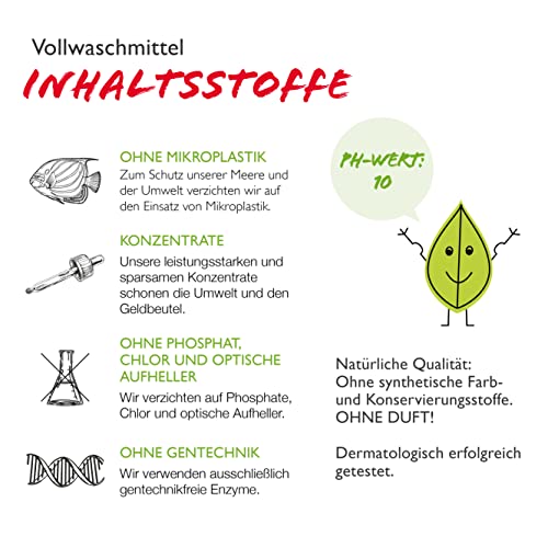 Klar eco Sensitive Vollwaschmittel 2,475kg, ohne Duft, 45 Waschladungen, für Allergiker