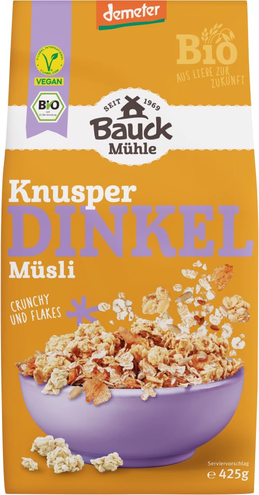 Bauckhof Dinkel Müsli, Knusperzart (1 x 425g) - fit and life shop
