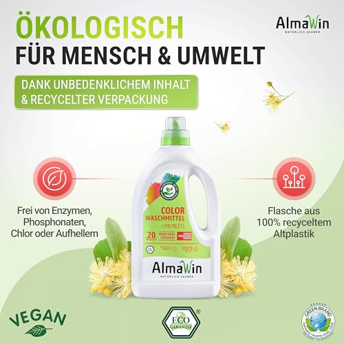 AlmaWin Color Waschmittel Flüssig - mit Lindenblüten
