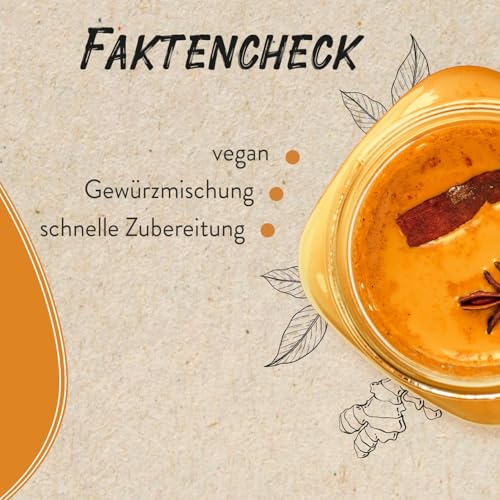 borchers Kurkuma Latte - Goldene Milch-Mischung | 80g | Bio- Qualität | von Natur aus vegan | DE-ÖKO-006