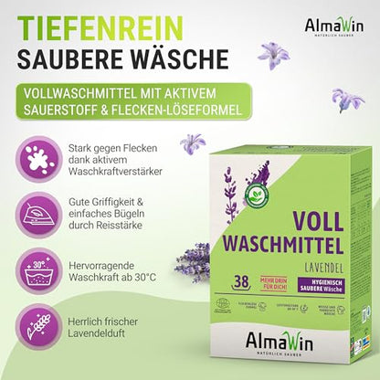 AlmaWin Vollwaschmittel Pulver Lavendel