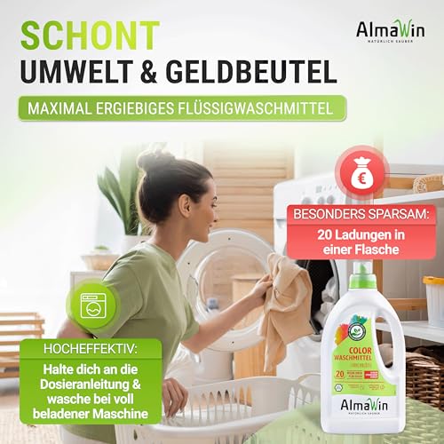 AlmaWin Color Waschmittel Flüssig - mit Lindenblüten