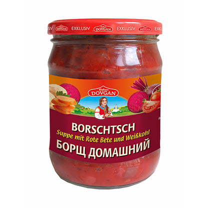 Dovgan Borschtsch Suppe mit Rote Bete und Weißkohl,(5 x 480 g) - fit and life shop