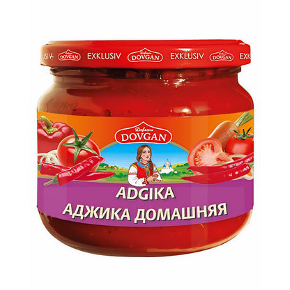 DOVGAN "Adgika" Tomaten-Paprika-Sauce scharf 12x380 ml - fit and life shop