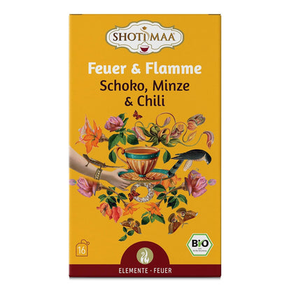Shoti Maa Bio-Ayurveda-Tee Feuer & Flamme - Schoko, Minze & Chili, (6x32g) - fit and life shop