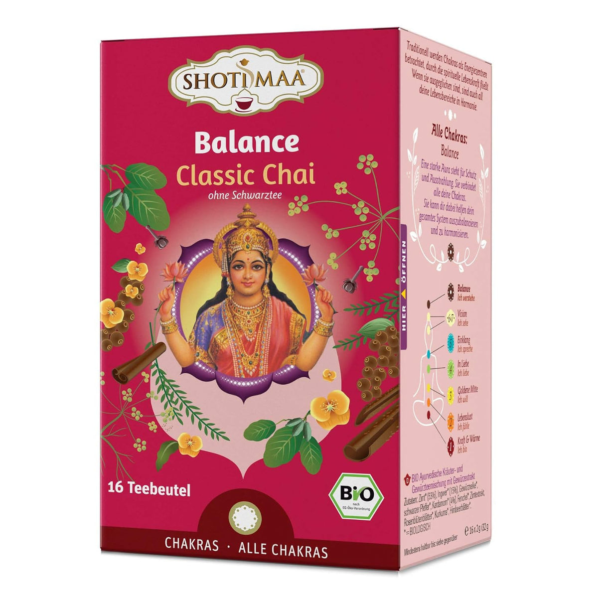 Shoti Maa Bio-Ayurveda-Tee Balance - Classic Chai, (16x32g) - fit and life shop