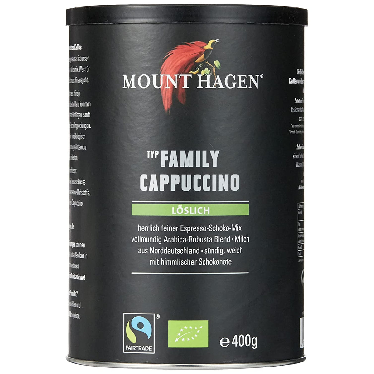 Mount Hagen Bio Cappuccino 400g - fit and life shop