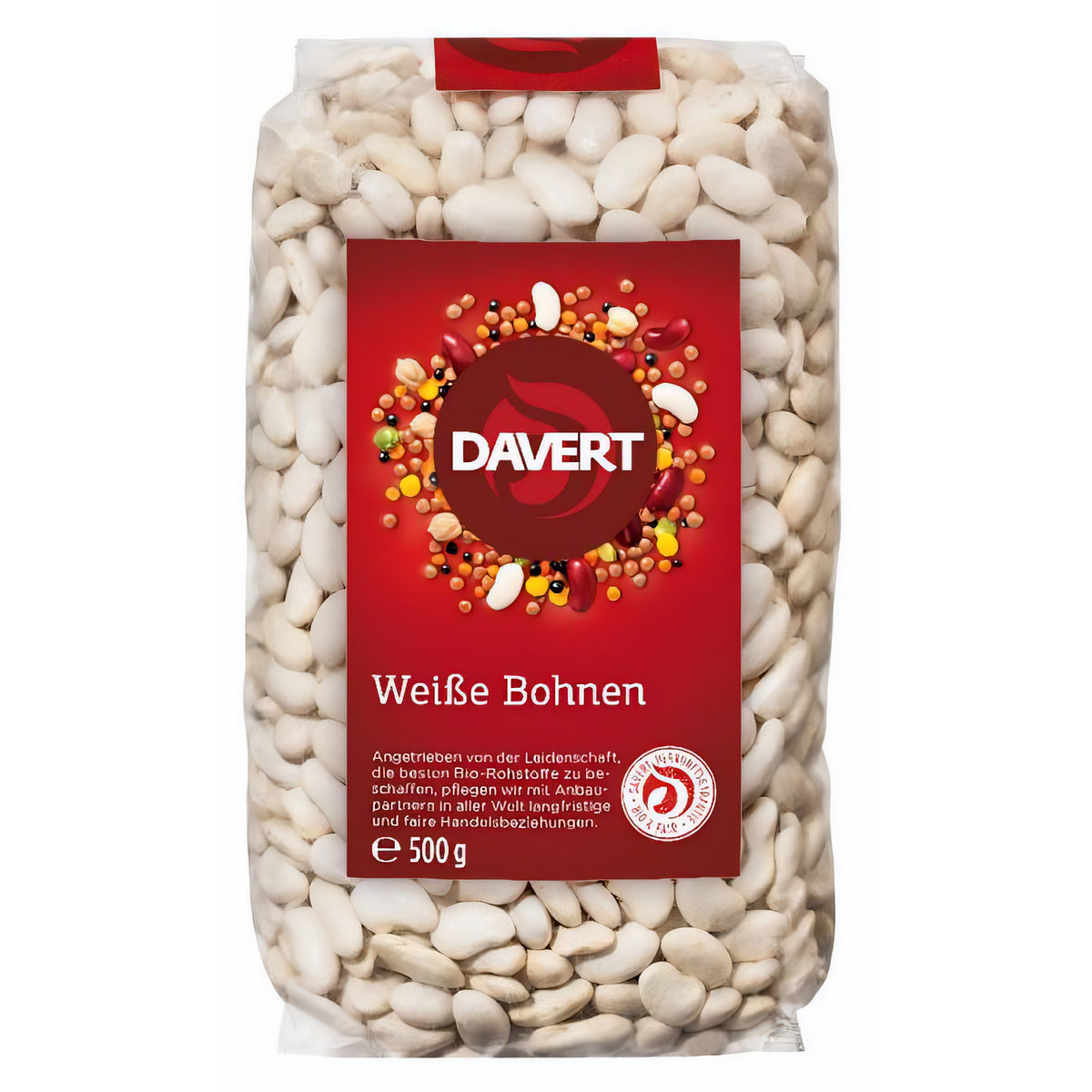 Davert Weiße Bohnen (1 x 500 g) - Bio - fit and life shop