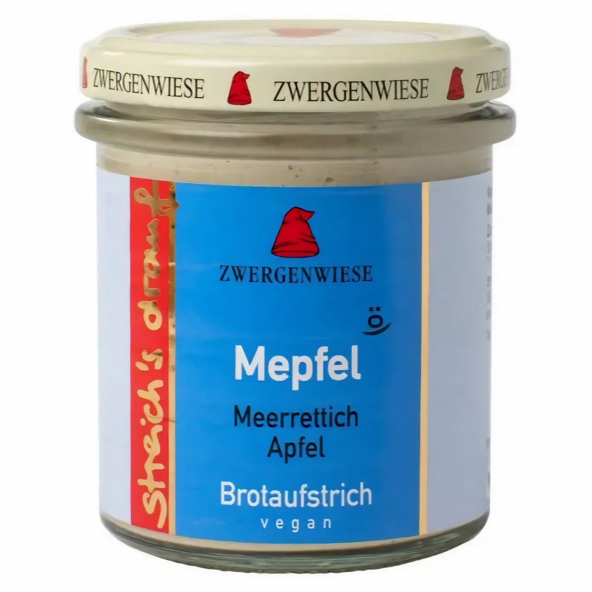 Zwergenwiese Bio Aufstrich streichs drauf Mepfel (Merrettich-Apfel) laktosefrei, 160 g - fit and life shop