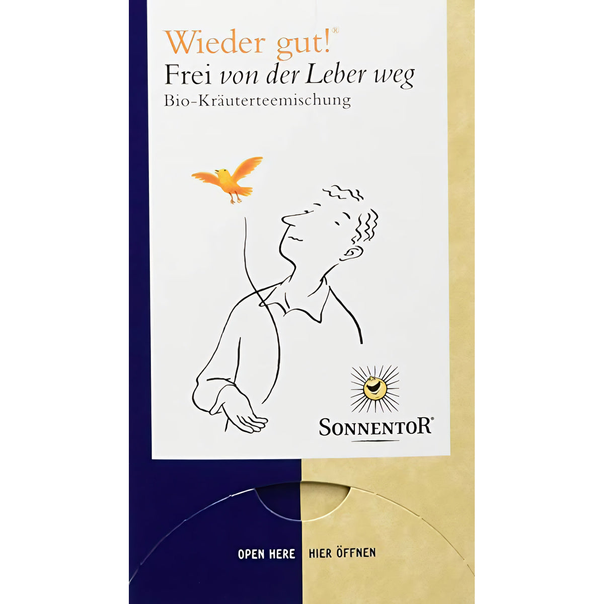 Bio-Tee von Sonnentor mit Doppelkammerbeutel, 27g, frei von der Leber weg, entspannend und naturbelassen.