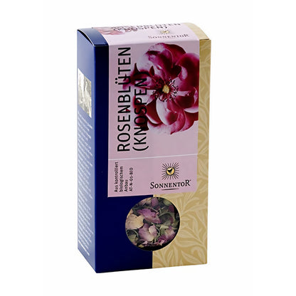 Bio Tee von Sonnentor mit Rosenblüten-Knospen, lose, 30g Packung, frische, duftende Blüten für eine aromatische Teemischung