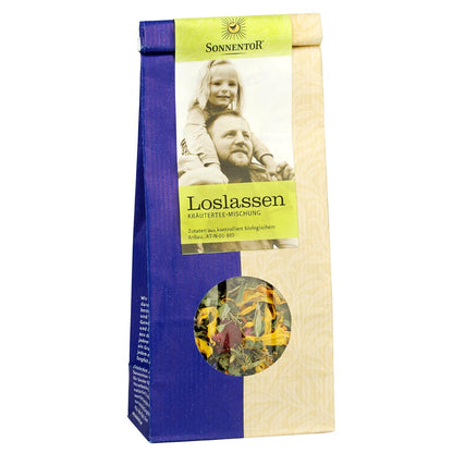 Lose Sonnentor Loslassen Kräutertee in 40g Packung, frische Kräuter für entspannten Teegenuss, natürlich und aromatisch