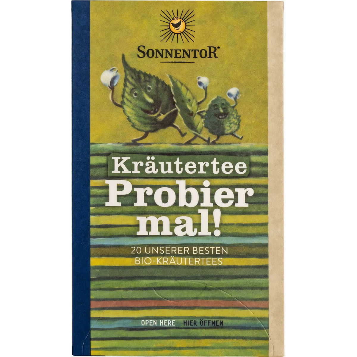 Sonnentor Probier mal! Kräutertee, eine Auswahl der 20 besten Kräutertees in einer Teemischung, in einer Packung.