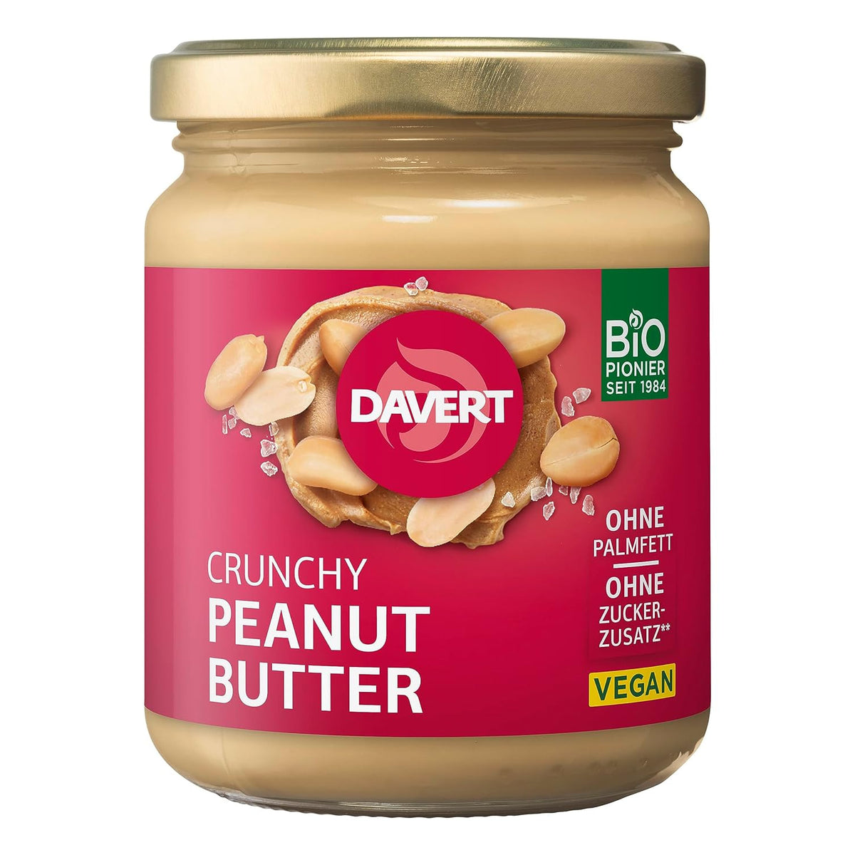Davert Crunchy Peanutbutter (250g) - fit and life shop