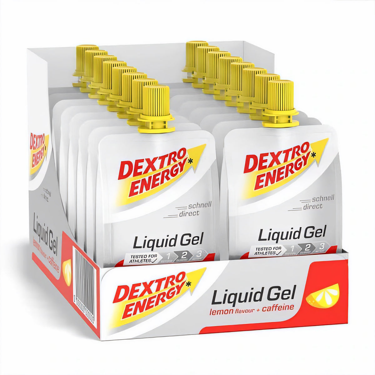 Dextro Energy Liquid Gel Mineralien in verschiedenen Sorten, 18er Packung, praktische Energie-Gels in kleinen Flaschen