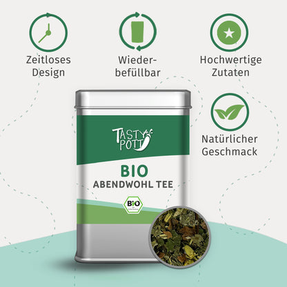 Tasty Pott Bio Abendwohl Tee 20g Dose - fit and life shop