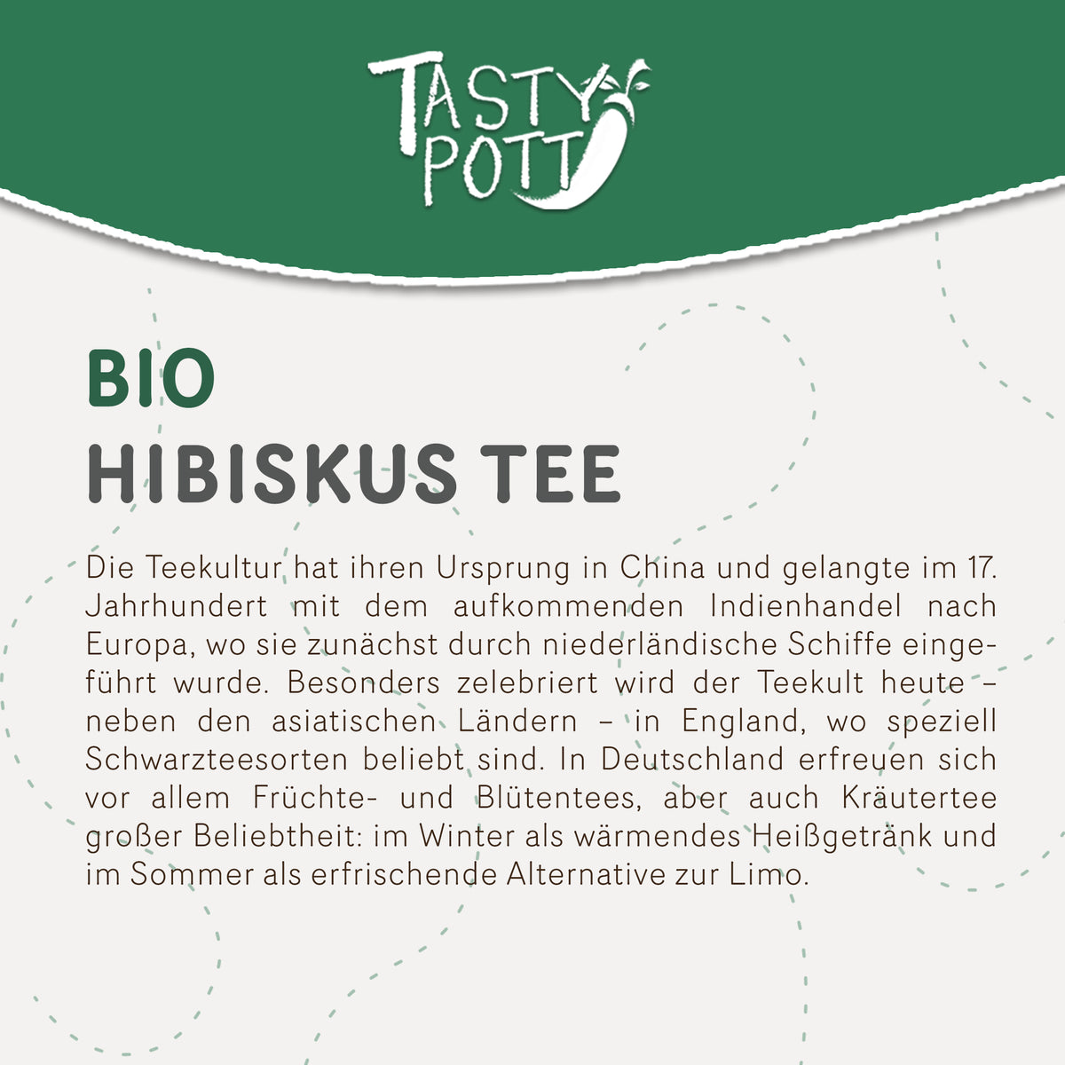 Hibiskusblüten Tee Bio getrocknete Hibiskusblüten - 20g Dose Tasty Pott - fit and life shop