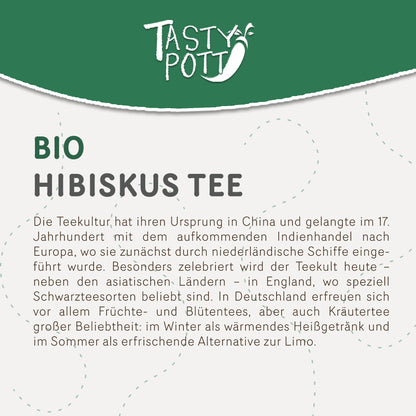 Hibiskusblüten Tee Bio getrocknete Hibiskusblüten - 20g Dose Tasty Pott - fit and life shop