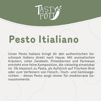 Pesto Italiano - Kräuter Pesto - 150g Glas von Tasty Pott - fit and life shop
